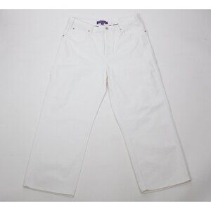 Ralph Lauren Purple Label jeans sz 31 white denim wide leg worker painter